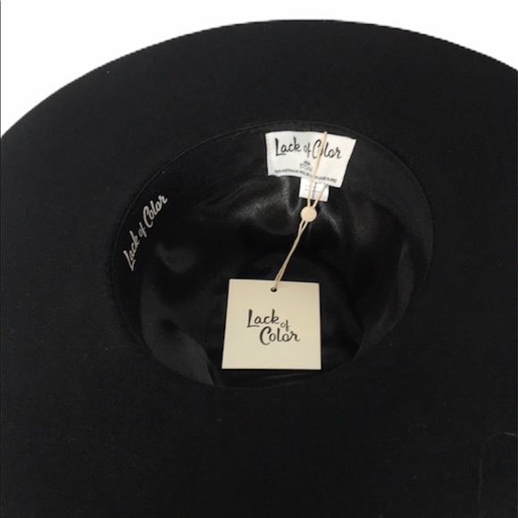 Lack of Color Melodic Fedora Black Wide Brimmed - Picture 7 of 7